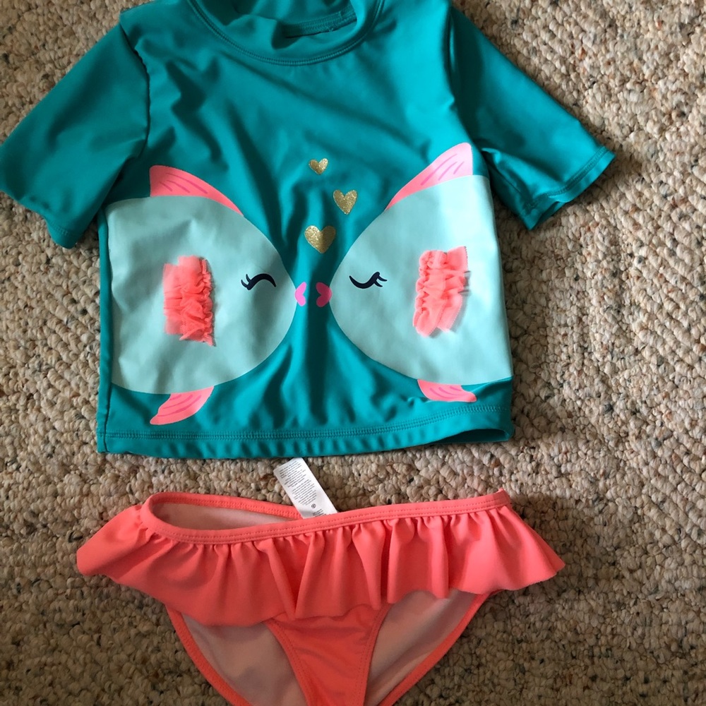Carters 5T swim suit rash guard